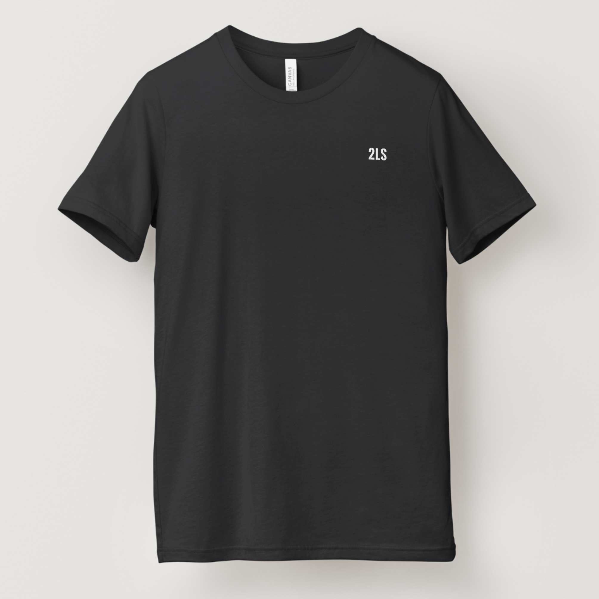 2lowsierra 2LS men tshirt luxury gmc sierra Black t-shirt with a small logo on a light gray background