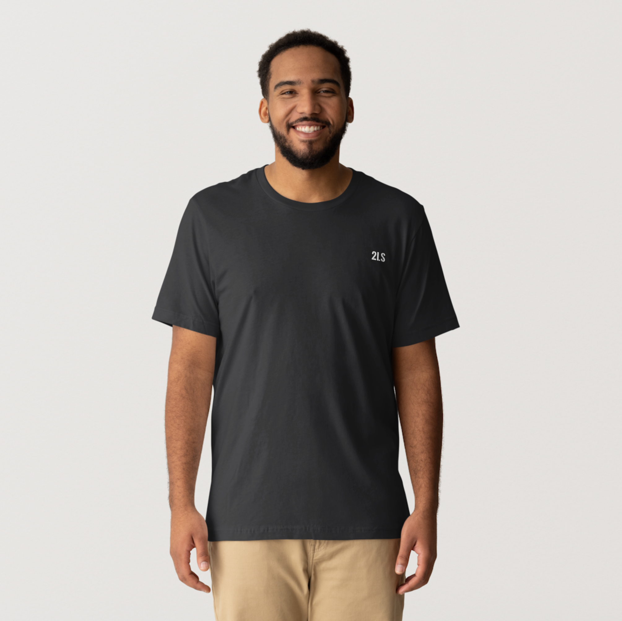 Man wearing a black 2lowsierra gmc sierra gmc truck denali cadillac esclade parts and accessories installs builds houston tow swap  t-shirt with a logo on a plain background