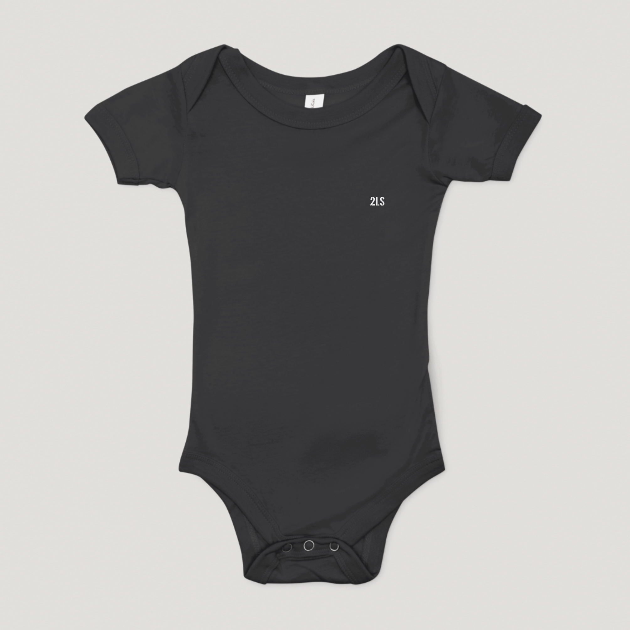 Black baby onesie t-shirt lowrider truck on a light gray background 2lowsierra 2LS