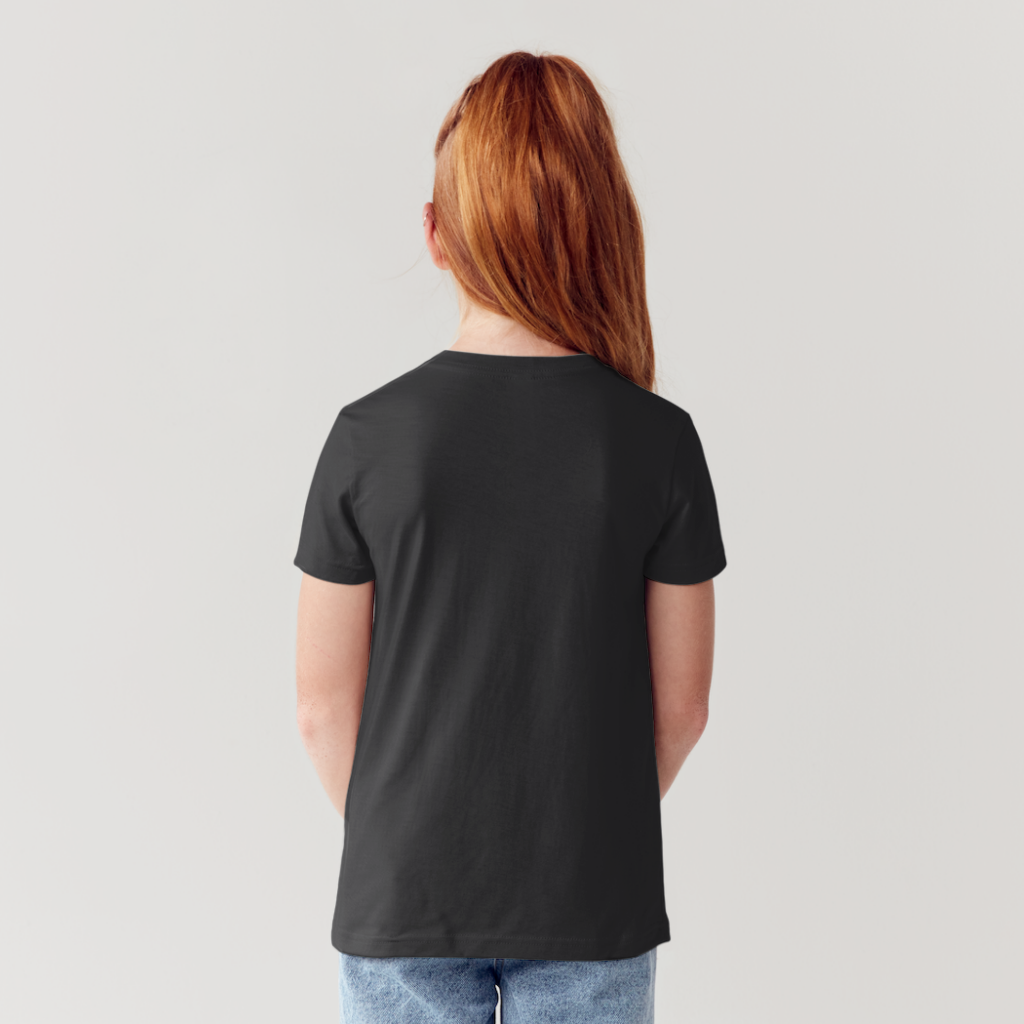 Person wearing a black t-shirt on a plain background youth 2LS tshirt 2lowsierra